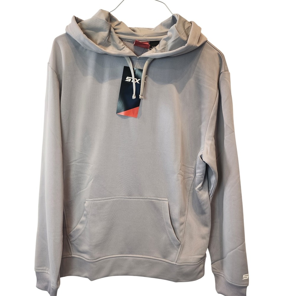 STX‎ Men's Grey Pullover Hoodie Sweatshirt Athletic Sportswear Size M